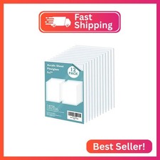 Egofine Plexiglass Sheets Acrylic Sheets 12 Pack of 5x7 0.04 Thick Clear Plast