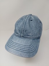 Denim Strap Back Dad Hat Adjustable Blue Cap