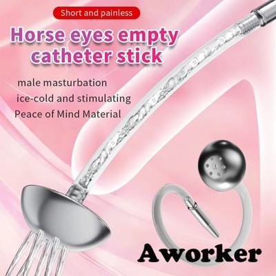 2026 SM Long Silicone Metal Tube Dilator Hollow Out Plug Sounding Eye for Men 