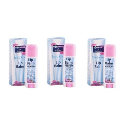 3 x Lippenbalsam Joghurt aus Bulgarien mit Bio Rosenöl, 3 x 5 ml