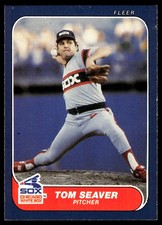 Tom Seaver 1986 Fleer #216 Chicago White Sox FREE SHIPPING AutographDen