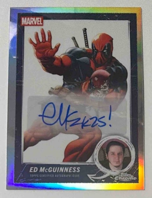 Ed McGuinness 2025 Topps Chrome Deadpool Comic Auto #MCBA-EMC Refractor DG