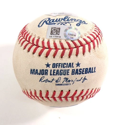 8-30-20 Aaron Hicks Game 1-Used Home Run Baseball/Diaz Pitching Bottom 7th COA - Image 3 of 4