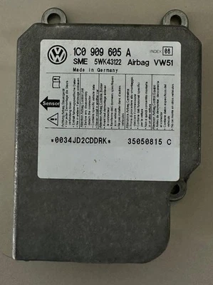 VW New Beetle 1.6 Airbag Control Unit Crash Sensor 1C0 909 605 A - Image 1 of 3