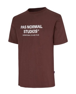 PAS Normal Studios Off-Race Logo T-Shirt Deep Brown Neu mit Etikett Größe L Unisex