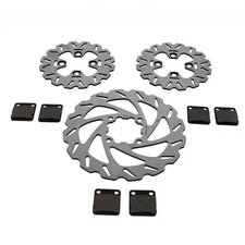 Front & Rear Sport Brake Rotors & Brake Pads Yamaha YFZ350 350 Banshee 1990-2006