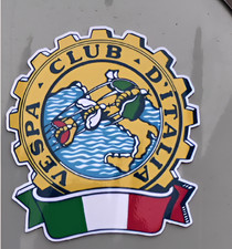 Adesivo emblema magnetico Vespa Club d'Italia facile installazione rimovibile bandiera italiana