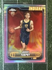 Johnny Furphy Pink Refractor 2024-25 Topps Chrome #139 IND Pacers