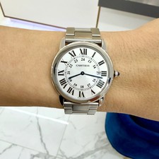 Cartier Ronde Solo de Cartier 36MM 3603 Silver Stainless Steel Quartz Watch 2