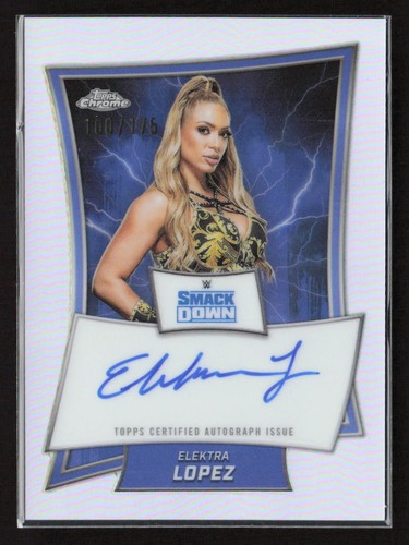 2025 Topps Chrome WWE #BBA-ELE Elektra Lopez Refractor Auto /175 - Picture 1 of 2