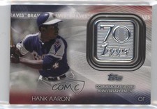 2021 Topps 70th Anniversary Manufactured Logo Hank Aaron #70LP-HA Patch HOF 16q7