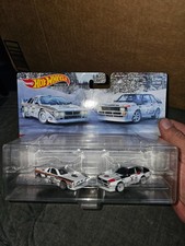 HOT WHEELS CAR CULTURE PREMIUM LANCIA RALLY 037 & 84 AUDI SPORT QUATTRO SEALED