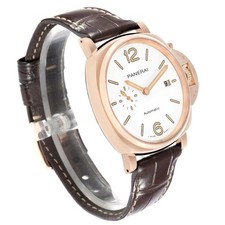 Panerai Luminor Due Rose Gold Ivory Dial Mens Watch PAM01042 Box Card 3