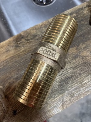 Lead-Free Bronze Coupling - 200xl - 2  Extra Long Barb Coupling - Free Shipping