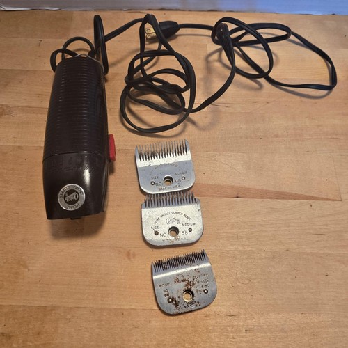 Oster Model 95 Animal Clipper Black W/ 3 No 88 Blades Pet Grooming USA