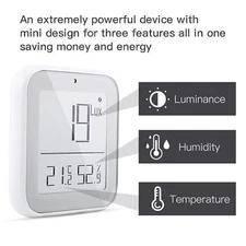 Smart Tuya Zigbee Real-time Light Sensitive Temperature & Humidity Detector