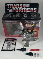 Vintage 1985 Transformers G1 Grimlock w Original Box Manual & Accessories