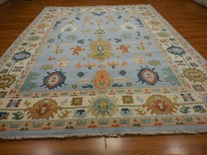Turkish Oushak Rug, Modern Multicolored Handmade Bohemian Rug 9x12 Ft