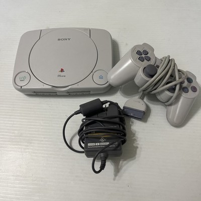 Sony Playstation PS One Video Game Console - White W PS One OEM Controller Works