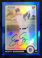 2010 Bowman Chrome Rookie Blue Refractor 73/250 Scott Sizemore Auto #199A