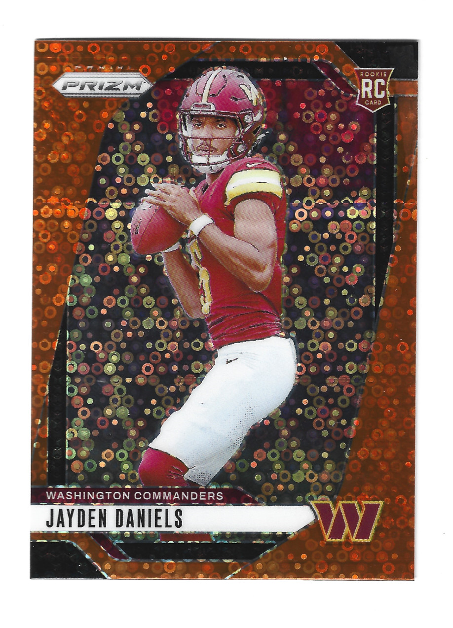2024 Panini Prizm Jayden Daniels #347 RC Orange Disco Prizm Parallel