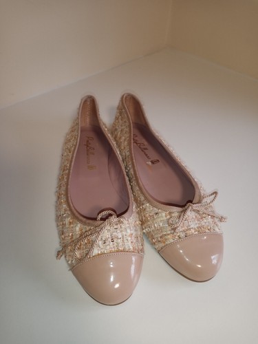 Pretty Ballerinas Shirley Patent Leather Toe,Pink, Tweed,Flat Shoes Size 40 UK 7 - Picture 1 of 19
