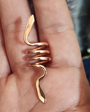Solid Copper Minimalist Healing Ring Handmade Unisex Thumb Ring, Snake Ring
