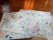 2 - Blue Muti Color  FRONTGATE Watercolor FLORAL King EURO Pillow Covers 30x30