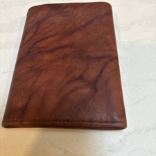 VTG 1980s Buxton Top Grain Cowhide Leather Travel Wallet NOS Brown