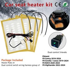 Car Seat Heater For 2 Seatsheated Seat3-gear Switch For Many Toyotaalloy Wire