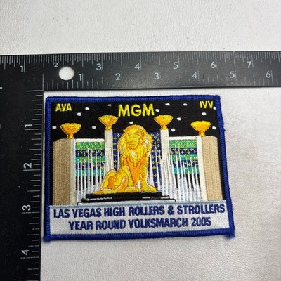 Vtg AVA IVV Walker Hiker MGM LAS VEGAS HIGH ROLLERS STROLLERS Nevada Patch 62ME