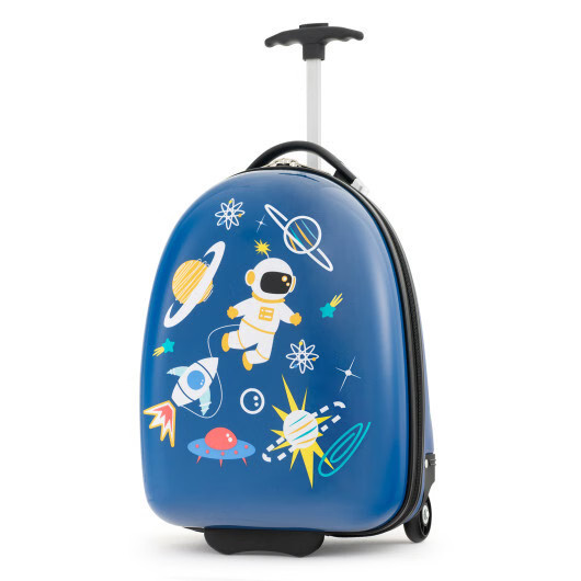 Hard Shell Suitcase With Wheels-blue - Color: Blue