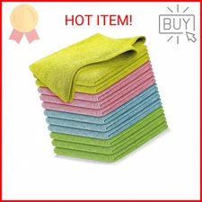 USANOOKS Microfiber Cleaning Cloth - 12Pcs 12.5x12.5 inch High Performance - 120