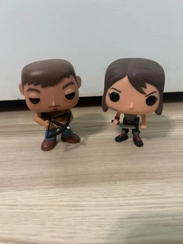 The Walking Dead Funko Pop Daryl Dixon #14 & Maggie #98 Loose Vinyl Figures