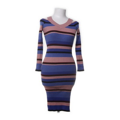 Lost Ink, Kleid, Größe: S, Blau/Pink/Schwarz/Rot, Polyester/Viskose #ITr