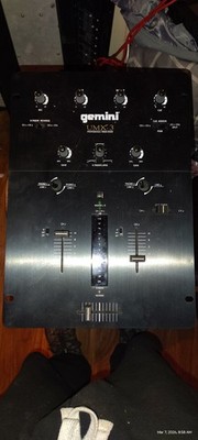 Gemini UMX-3 DJ Mixer, 2-Channel, 2-Bus, X-Fader, RCA/TRS I/O, Black