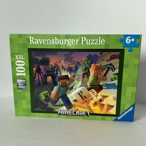 Ravensburger Monster Minecraft Jigsaw Puzzles XXL 100 Pcs Ages 6+, Free Shipping