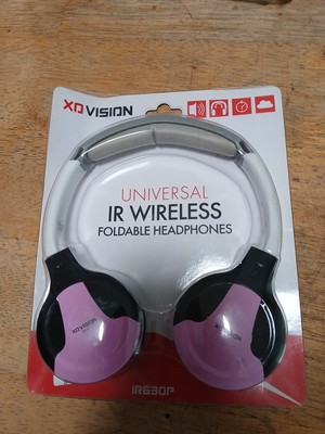 XO Vision Universal IR Infrared Wireless  Headphones New Sealed IR630BL