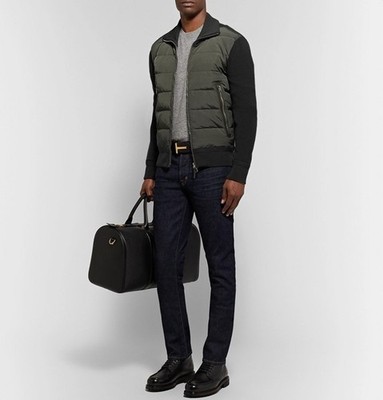 NWT Tom Ford - Shell-Panelled Merino Wool Down Jacket - Men Green Size EU 50R EU