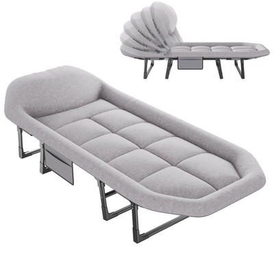 Gianna Folding Camping Cot Bed with Mattress Adjustable (FREESHIP)