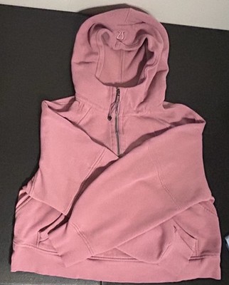 Lululemon Scuba Oversized 1/2 Zip Fleece Hoodie Bubblegum Pink  M/L