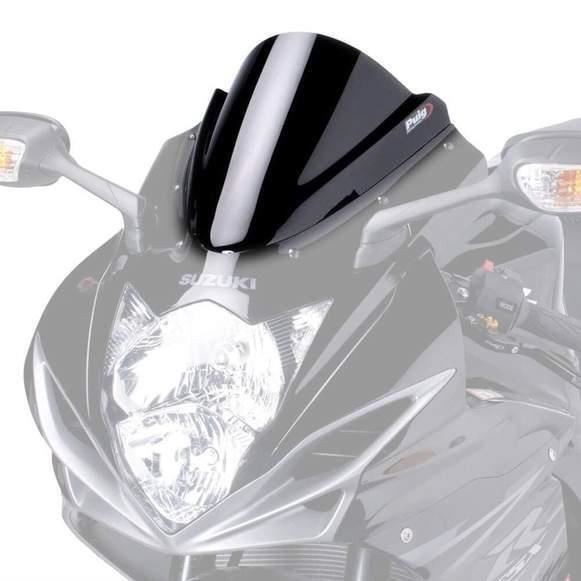 Puig Racing Windabweiser Windschutzscheibe Schwarz Suzuki Gsxr 600/750 2011-2016-image