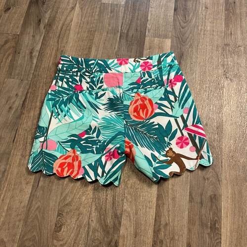 Pantalones Cortos Chinos Talbots Estampado Selva Mono Dobladillo Festoneado Talla 0 - Imagen 3 de 8