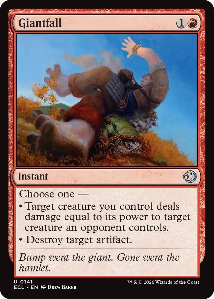 2026 Magic: The Gathering: Lorwyn Eclipsed - Giantfall (#141, U, Near Mint)