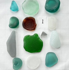 bottle bottom mix Japanese sea glass Surf-Tumbled Beach Glass