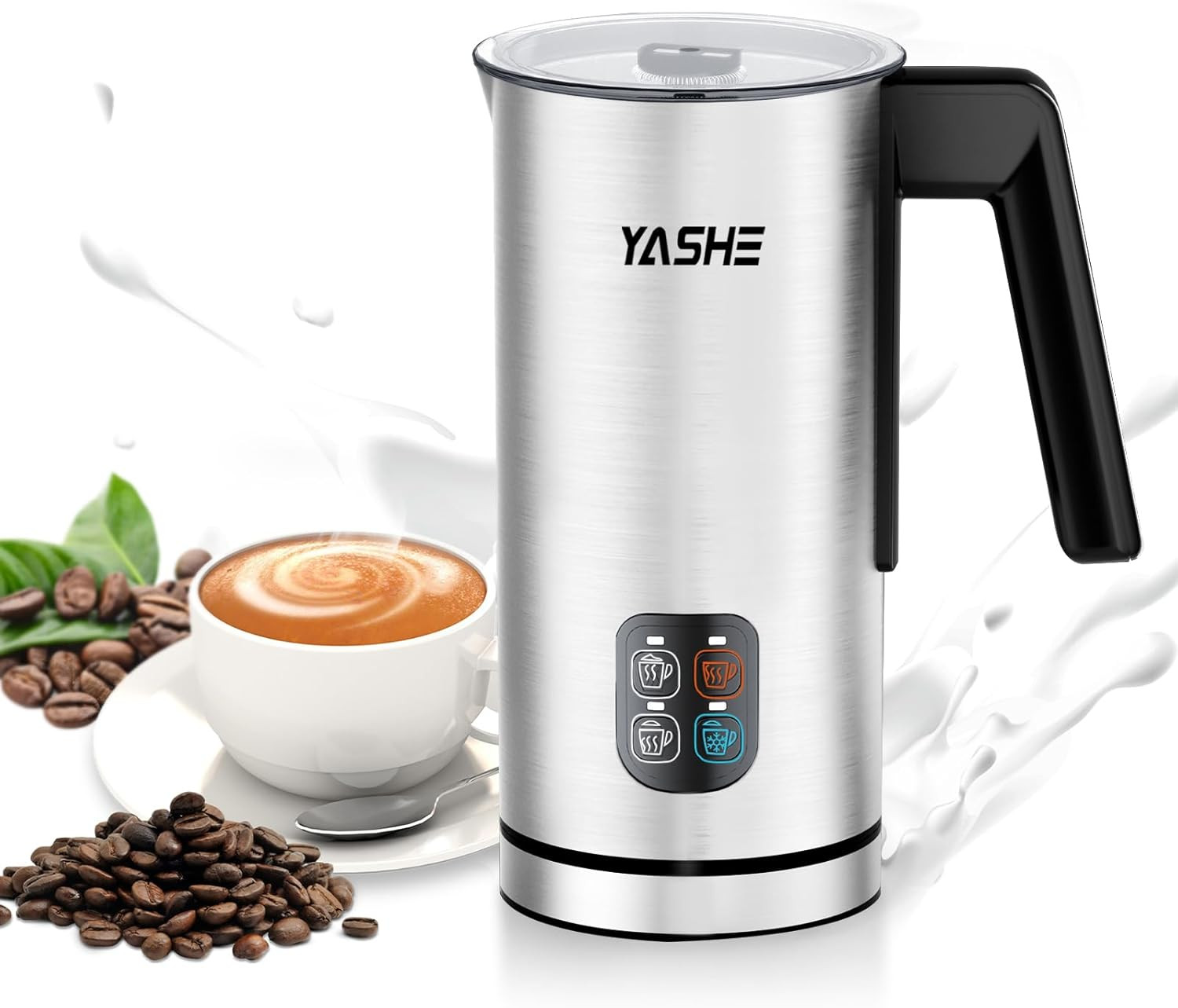 Cappuccinatore Elettrico Professionale 4-in-1 | 240ml Inox Caldo Freddo