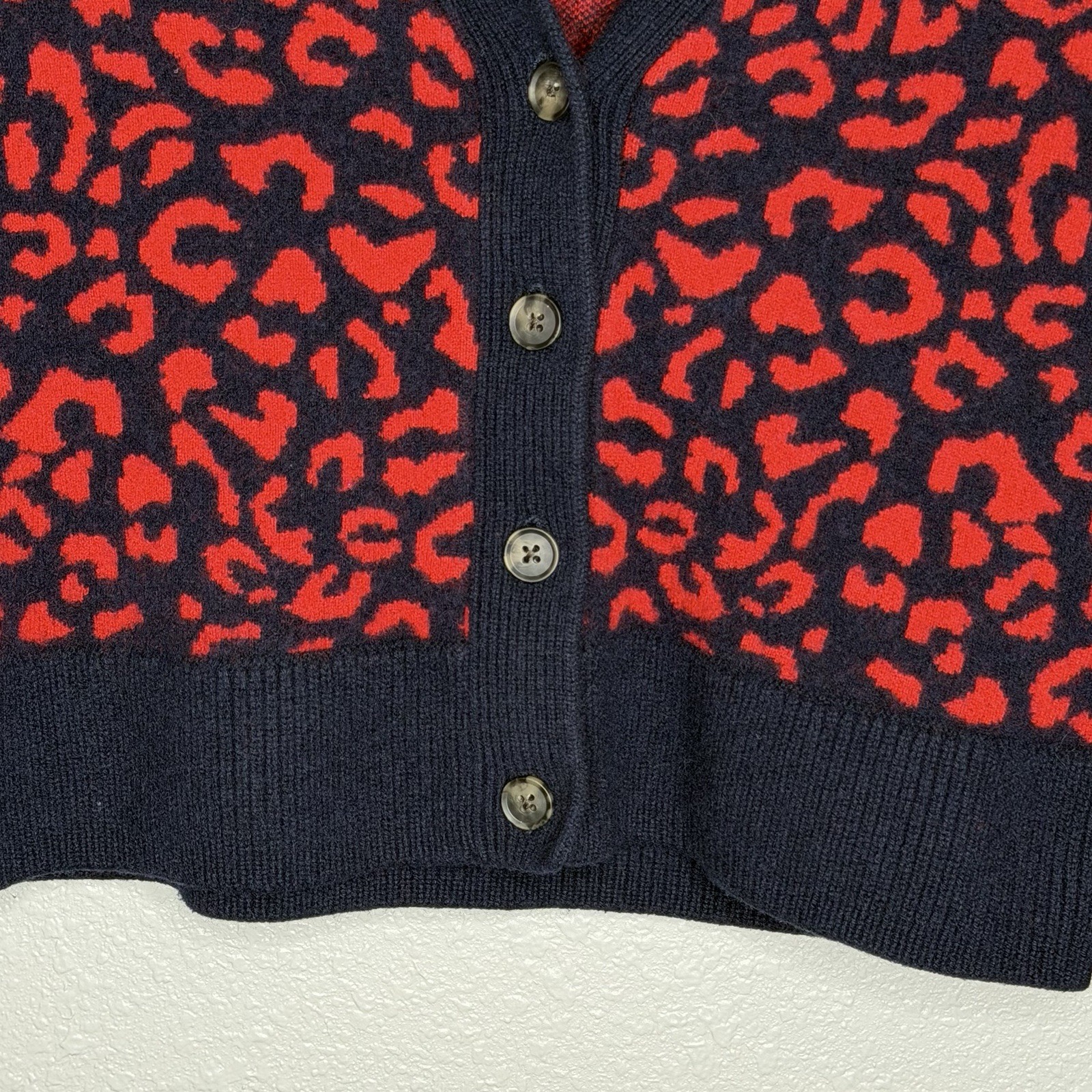 Vineyard Vines Leopard Print Button Cardigan Swea… - image 4