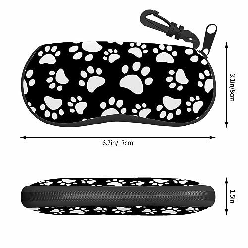 IBILIU Eyeglasses Case Animal Print Ultra Light Neoprene One Size Dog Paw Print - Picture 3 of 7