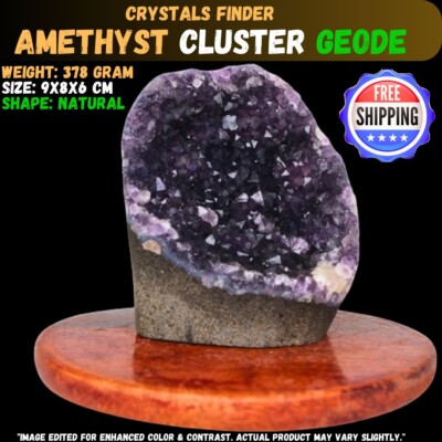 378g Large Natural Amethyst Geode Quartz Cluster Crystal Specimen Healing Stone