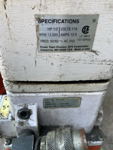 SPX POWER TEAM PE 184C Special Crimping Pump Cutting Hvac Hydraulic 10k PSI 4way - Picture 4 of 5